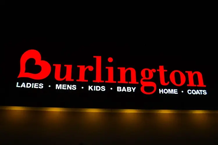 Burlington Front Lit Channel Letters
